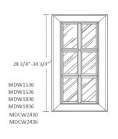 Lenox Mocha Glass Door With Mullions
