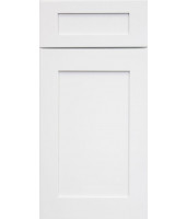 Ice White Shaker Sink Base Door Front Mini 12" x 24" Sample Door