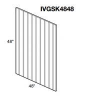 Spokane Polar White Island V-Groove Skin 48" x 48" x 1/4"