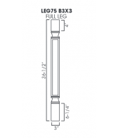 Ice White Shaker Decor Leg & Pilaster Full Leg(Trimmable)