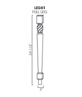 Sienna Rope Decor Leg & Pilaster Full Leg LEG81