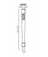 Uptown White Decor Leg & Pilaster Full Leg LEG81