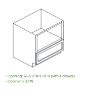 Midtown Grey Microwave Base Cabinet