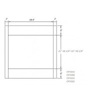 Shaker Designer White Oven Cabinet Overlay Panel - 33" W x 48" H