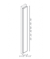 Ice White Shaker Overlay Filler - 3" W x 30" H