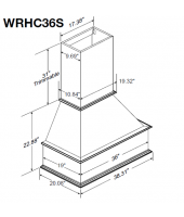 Spokane Polar White Range Hood/Chimney with Straight Valance