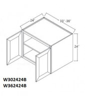 Pepper Shaker Wall Cabinet 36W x 24H x 24D Double Door with 1 Shelf