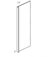 Ice White Shaker Refrigerator End Panel 84" High with 3" Return