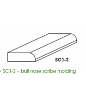 Uptown White Bull Nose Scribe Molding