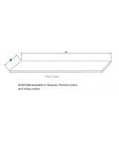 Taylor White Shelf - 96" W x 12" D