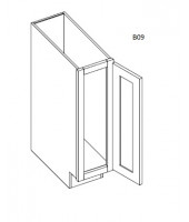 Shaker Designer White Single Door Full Height Base Cabinet