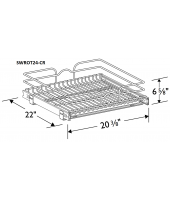 Spokane Polar White Single Wire Rollout Tray for 24" Base