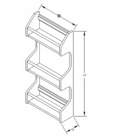 Natural Spice Rack Door Mount for 18" Door