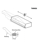 Spokane Polar White Top Molding Mounting Strip
