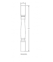Lenox Canvas Turned Post - 5" W x 35.5" H