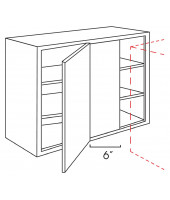 Ice While Shdker Wall Blind Corner Cabinet 30" Wide -1 Door, 3 Shelves