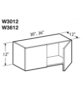 Greystone Shaker Wall Cabinet 30W x 12H Double Door