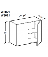 Spokane Polar White Wall Cabinet 30" Wide - 2 Doors, 1 Adjustable Shelf