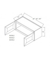 Taylor White Wall Cabinet - 2 Doors, No Shelf