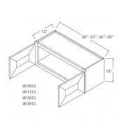 Taylor White Wall Cabinet - 2 Doors, No Shelf