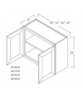 Lenox Mocha Wall Cabinet - 2 Doors, 1 Adjustable Shelf