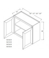 Taylor White Wall Cabinet- 2 Doors, 1 Adjustable Shelves