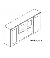 K-Cinnamon Glaze Wall Cabinet 60W x 30H - 4 Doors with 5 Shelves