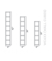 Gramercy White Wall Cubes 42" High with 7 Cubes