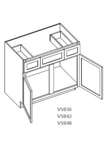 Lenox Mocha Vanity Sink Base Cabinet - 2 Drawers, 1 False Drawer,  2 Doors