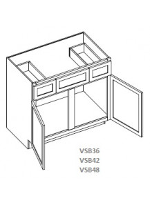 Lenox Country Vanity Sink Base Cabinet - 2 Drawers, 1 False Drawer,  2 Doors