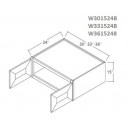 Wall Cabinet 30W x 15H x 24D Double Door