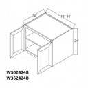 Wall Cabinet 30W x 24H x 24D Double Door with 1 Shelf