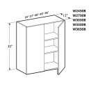 Wall Cabinet 33W x 30H Double Door with 2 Shelves