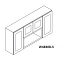 Wall Cabinet 60W x 30H - 4 Doors with 5 Shelves